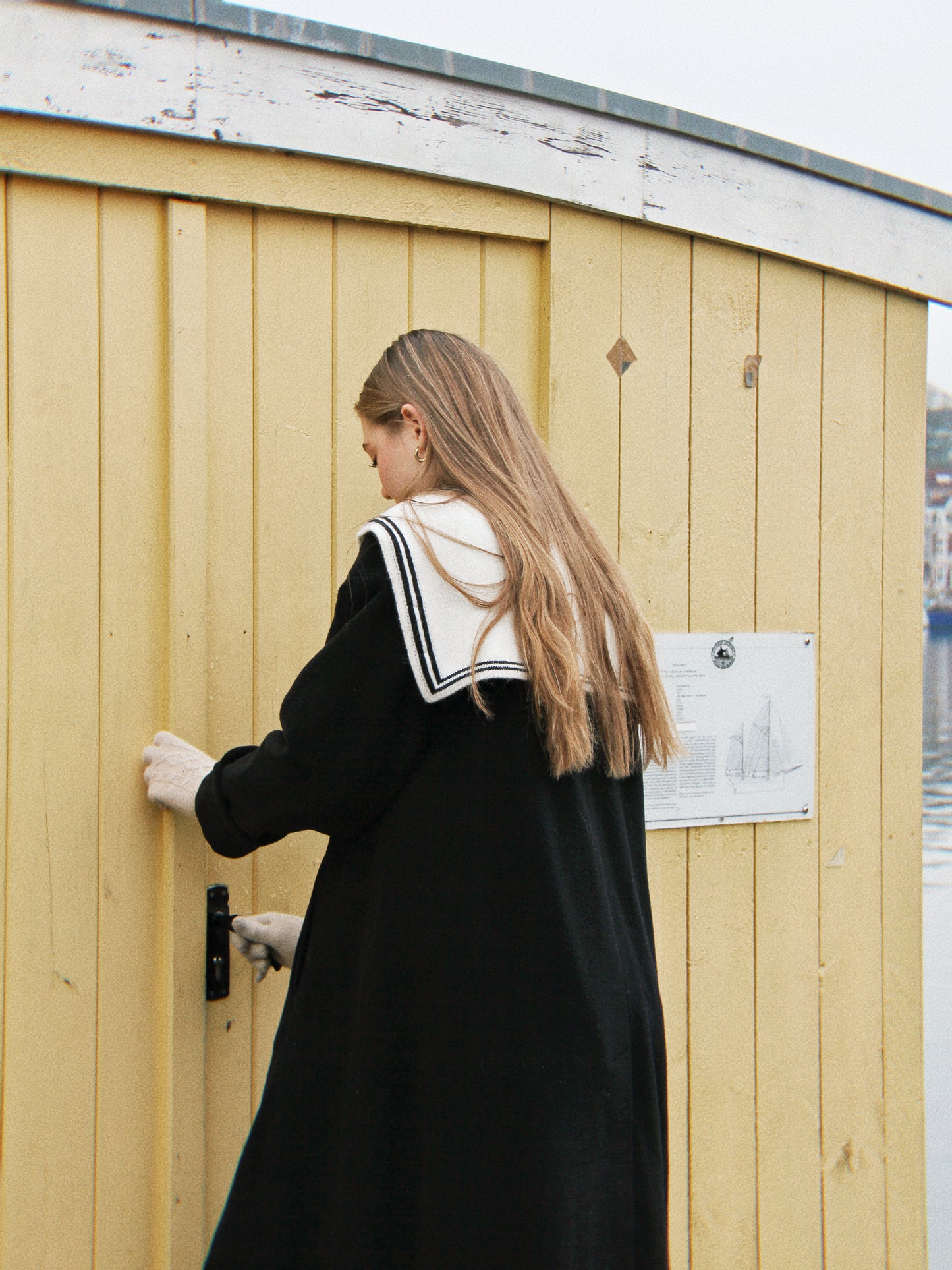 Nautischer Schal aus Merinowolle